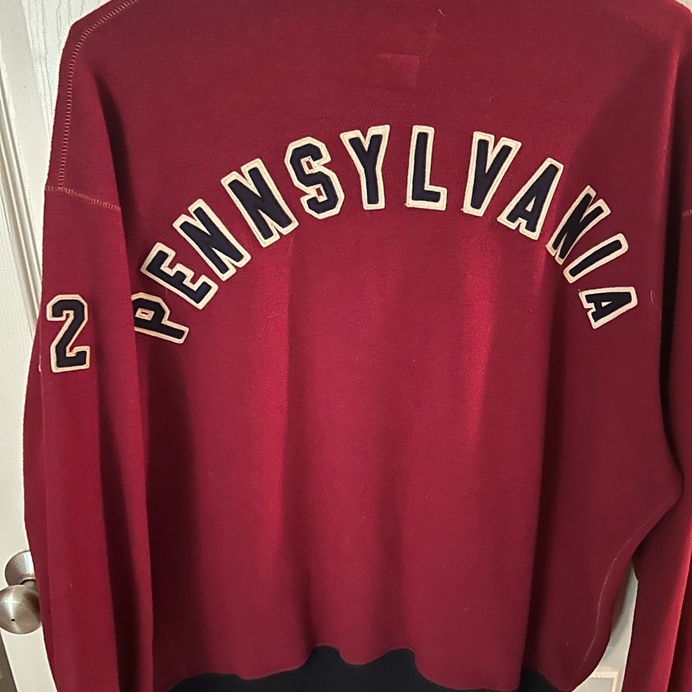 Red Pennsylvania State Vintage Letterman’s Jacket